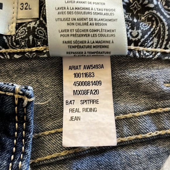 Ariat Spitfire real riding Blue Jean Mid-rise Boot 32L - Picture 2 of 5